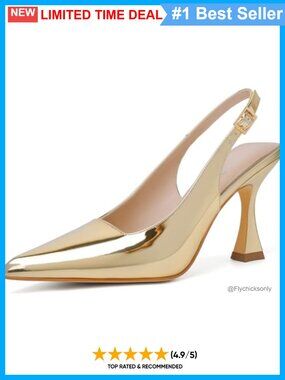 Slingback Kitten Heels Pointy Toe Chunky Dress Pumps